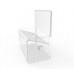 FixtureDisplays® Clear Acrylic Plexiglass Donation Box with Easy Drop Funnel 12178